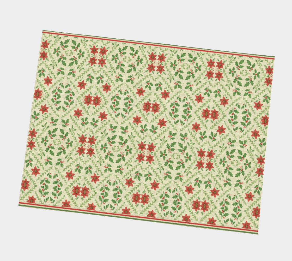 Yuletide Bloom with Stripes Placemats