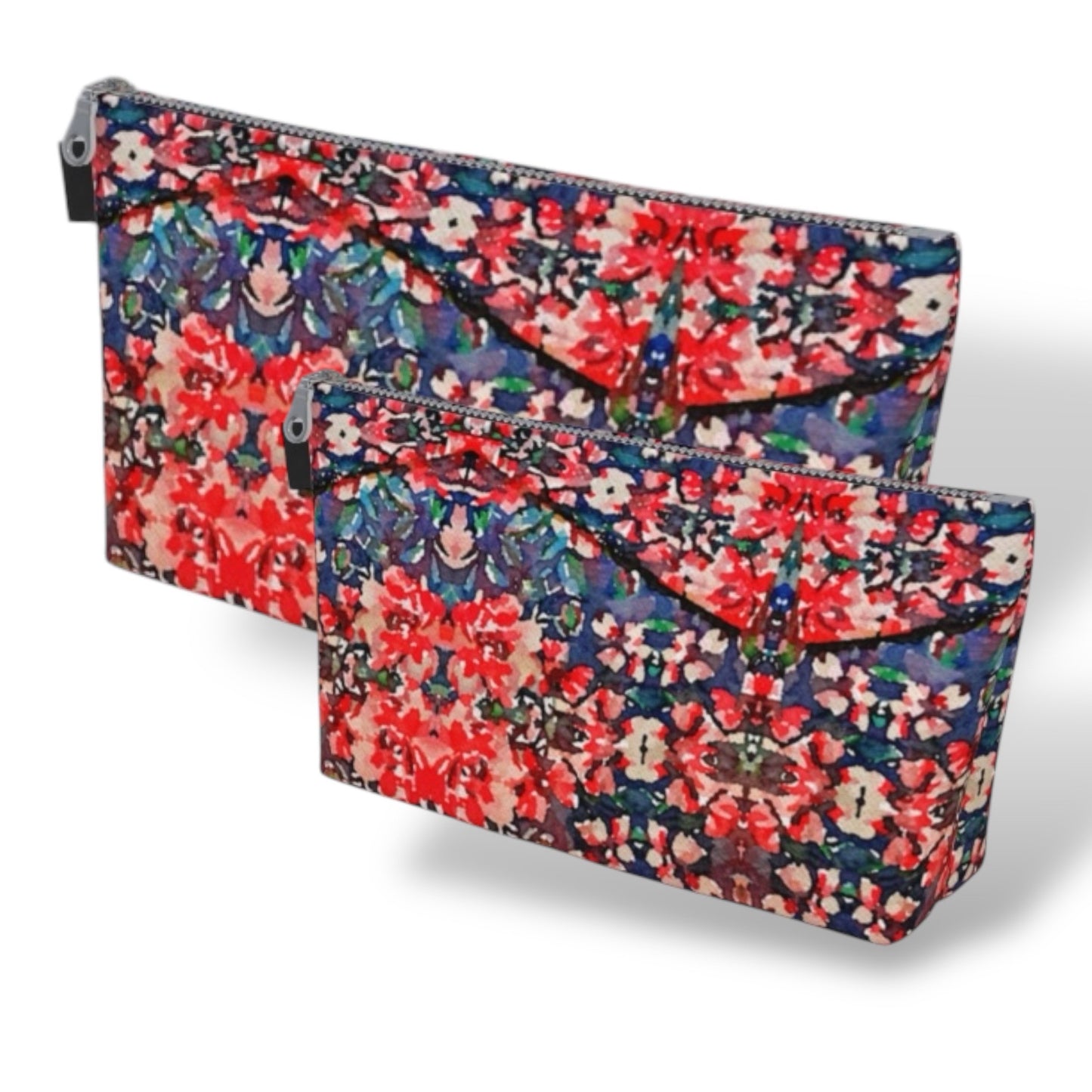 Somerset Roses Damask Makeup Bag
