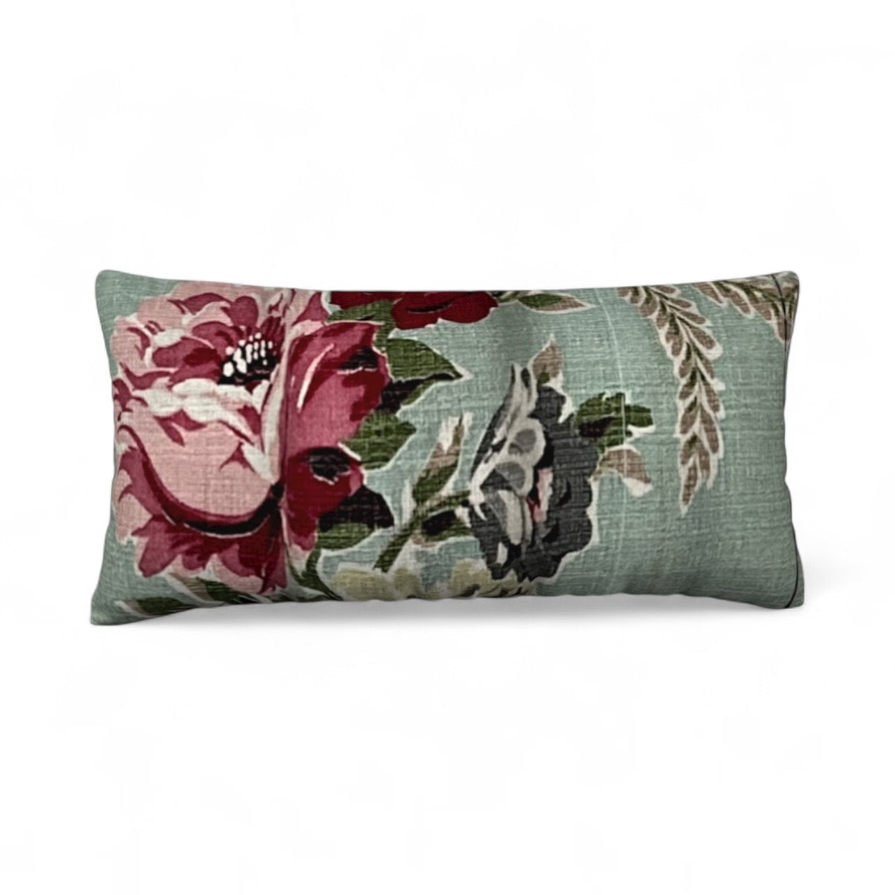 Seafoam Roses 24 x 12 Pillow Cover