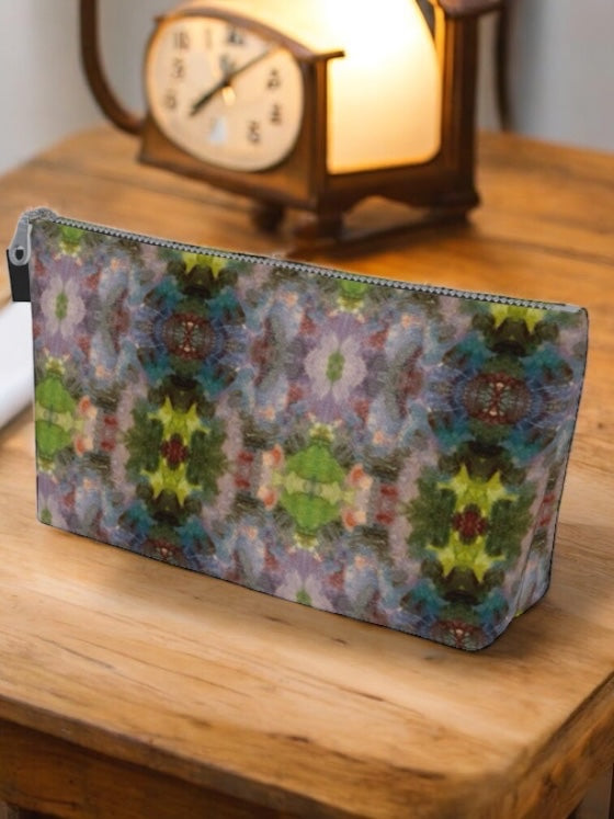 Lilac Waterlilies Makeup Bag