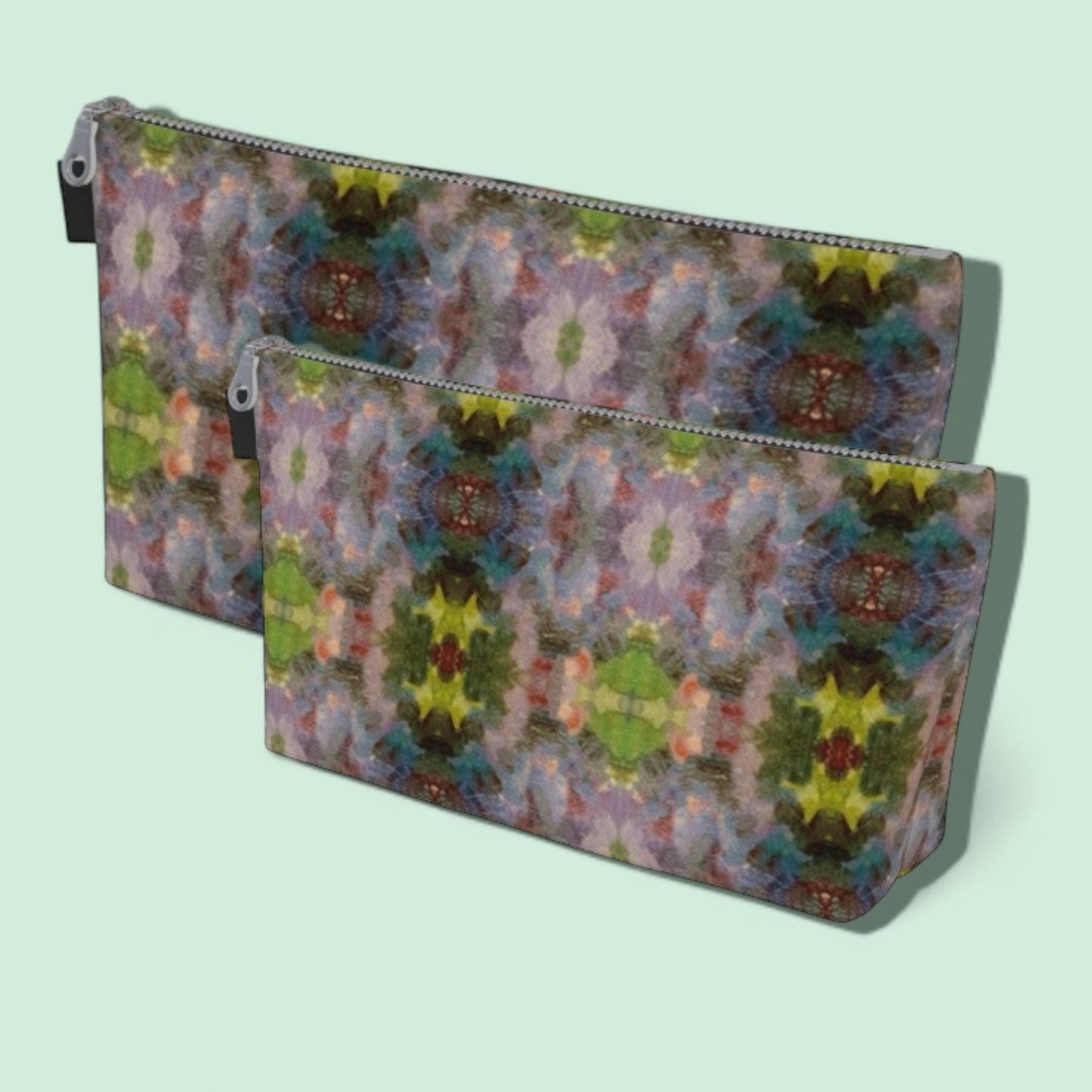 Lilac Waterlilies Makeup Bag