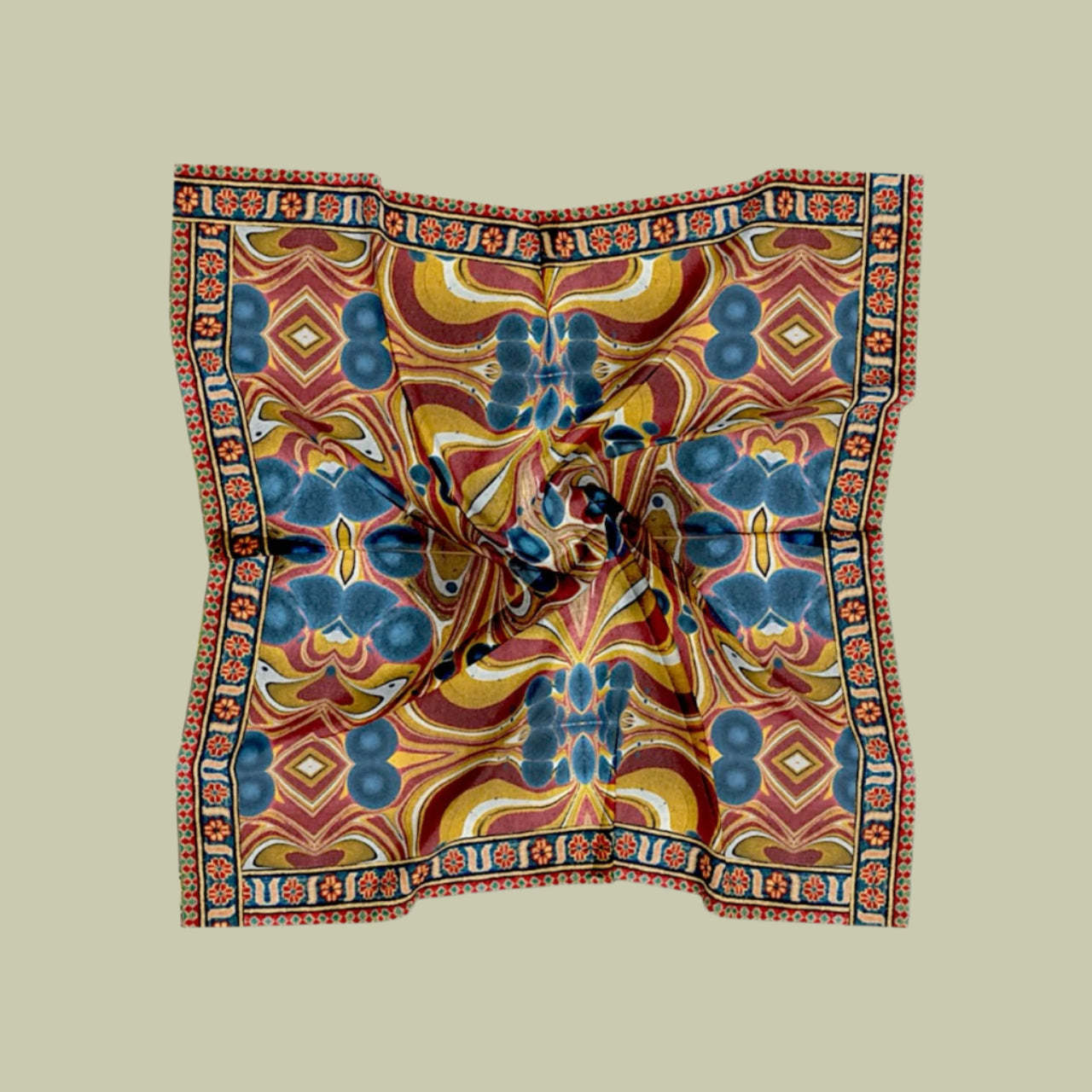Tuscan Marble Sunset Silk Square Scarf