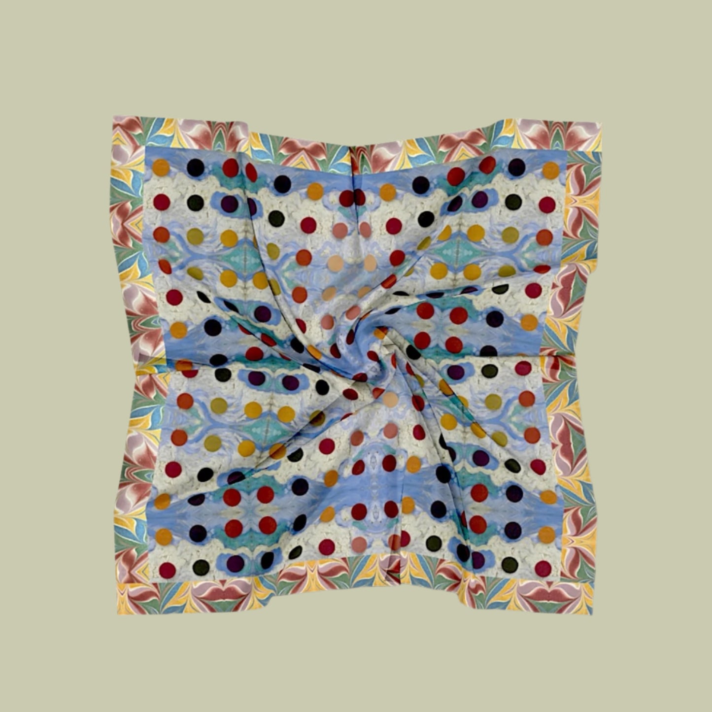 Blue Skies Silk Square Scarf