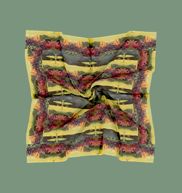 Giverny Garden Silk Square Scarf