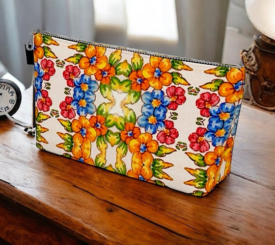 Positano Flowers Makeup Bag