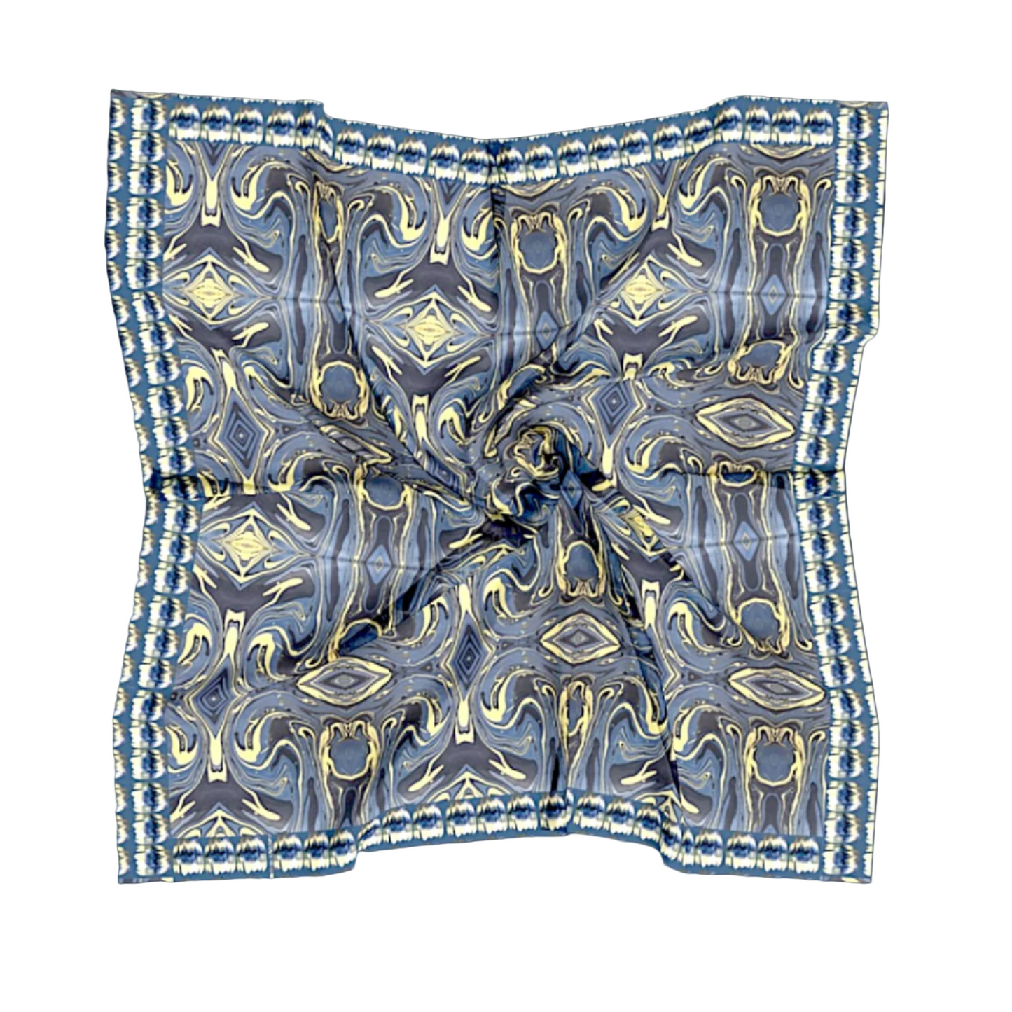 Mendocino Blues Diamond Silk Square Scarf