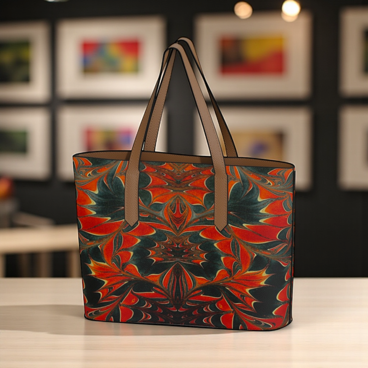 Americana Swirl Vegan Leather Tote