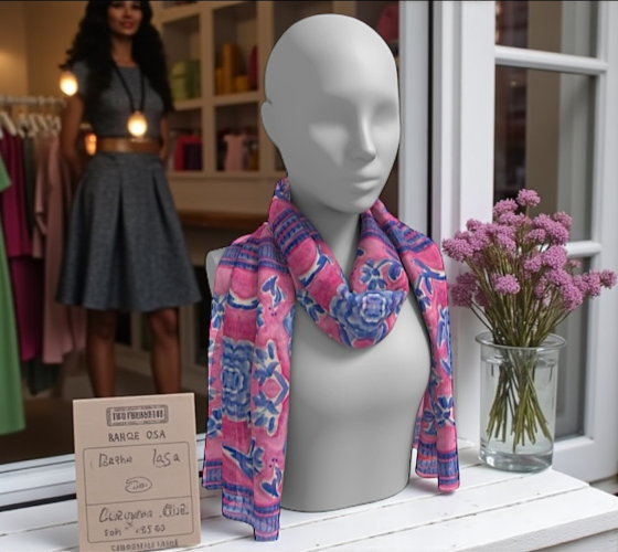 Tropique Provencal Silk Long Scarf