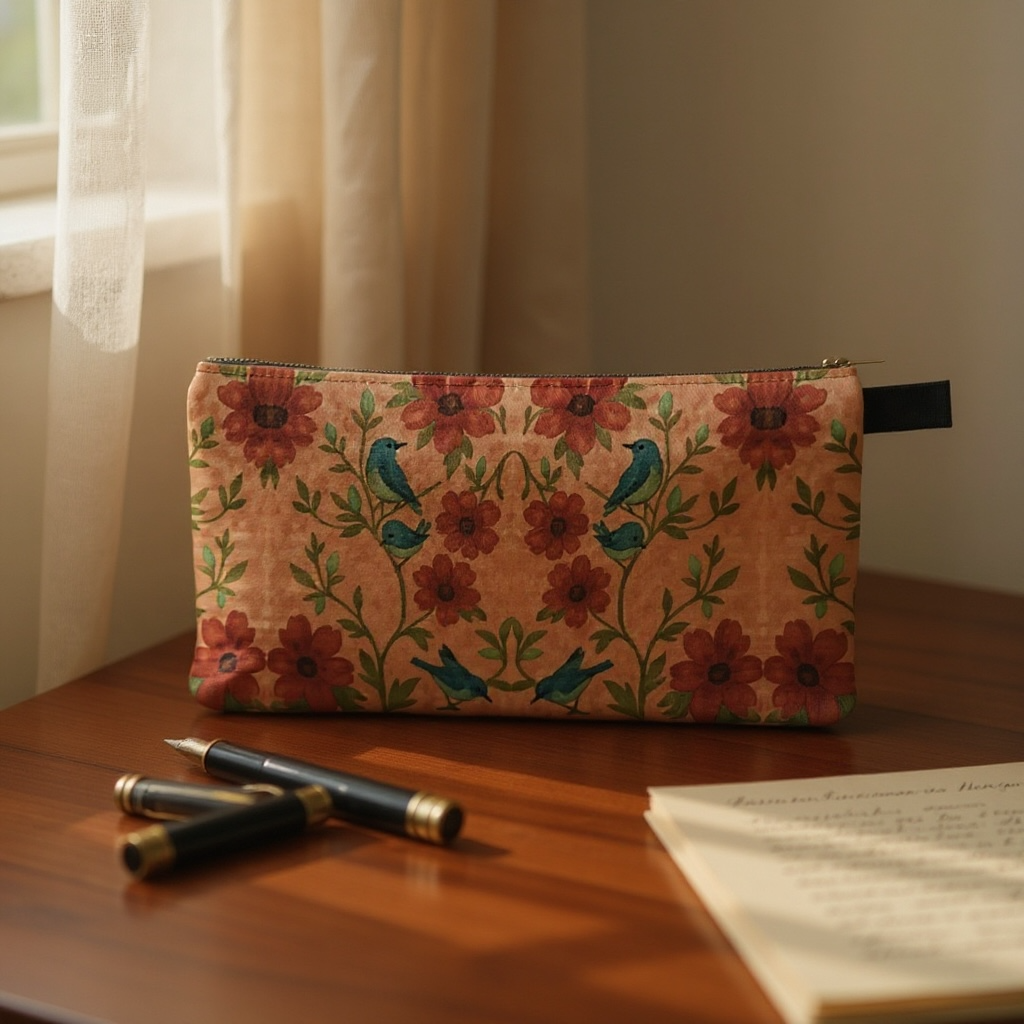 Songbird Bloom Terracotta Pencil Case