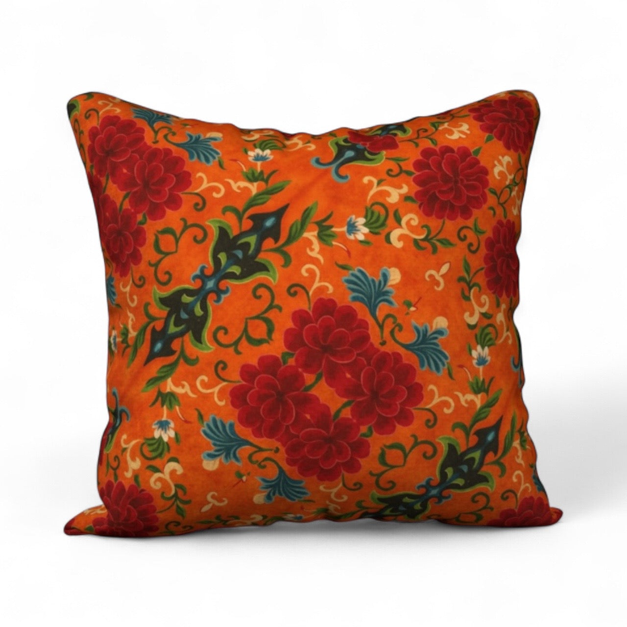 Imperial Peonies Tangerine 18 x 18 Pillow Cover
