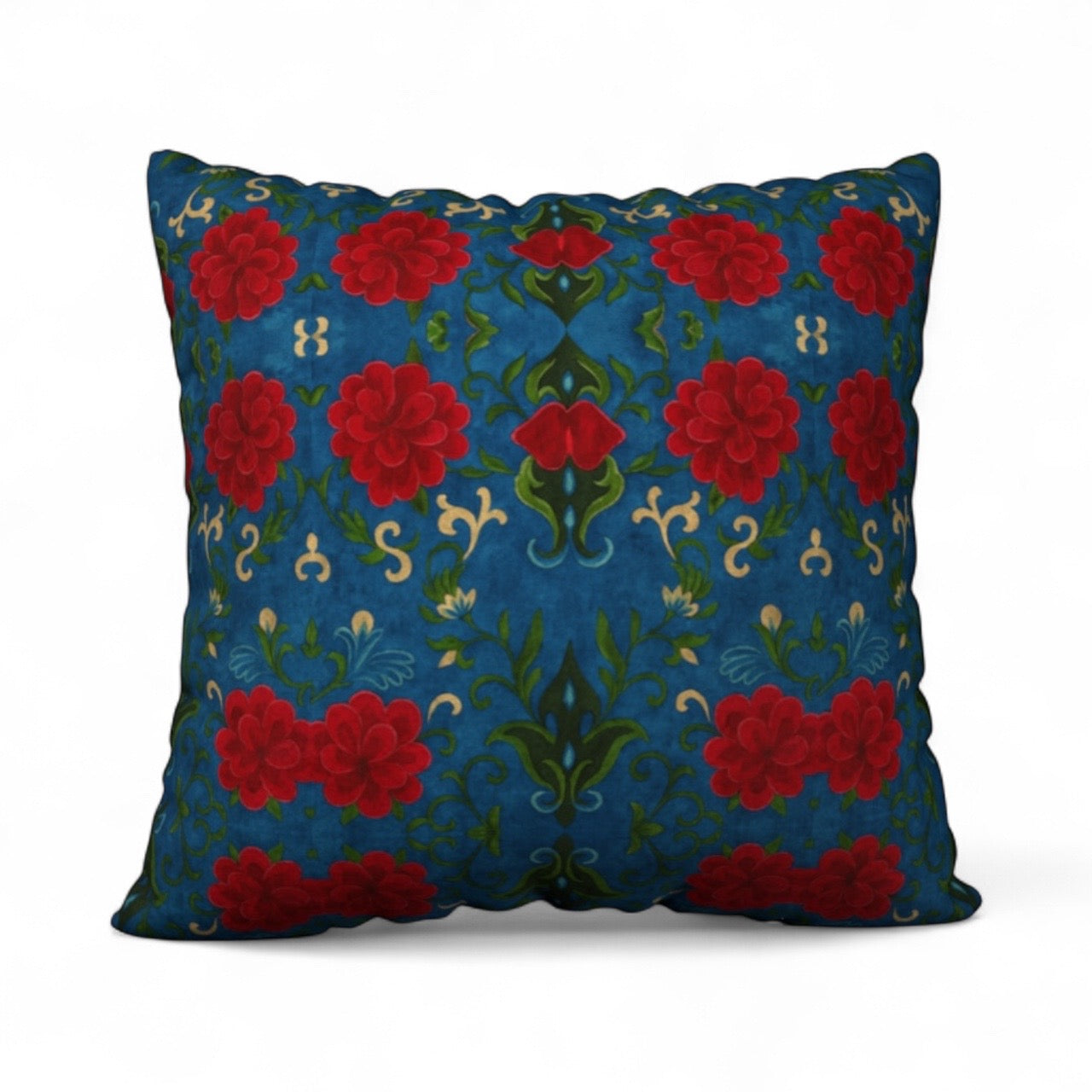 Imperial Peonies Sapphire 22 x 22 Pillow Cover
