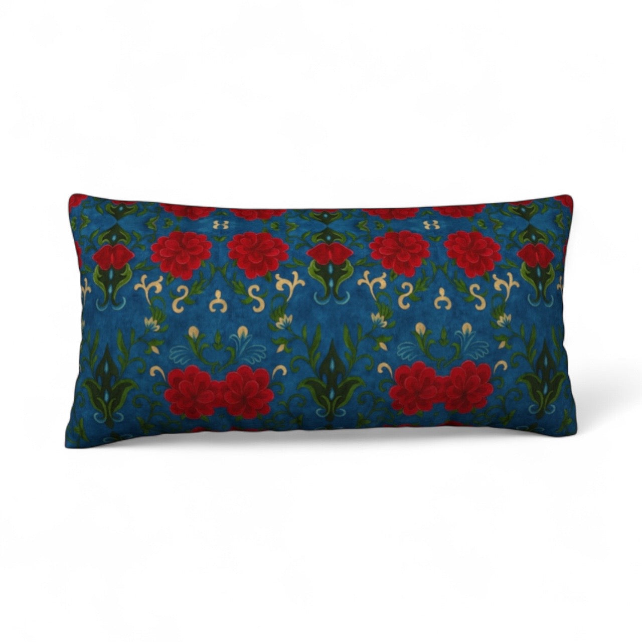 Imperial Peonies Sapphire 24 x 12 Pillow Cover