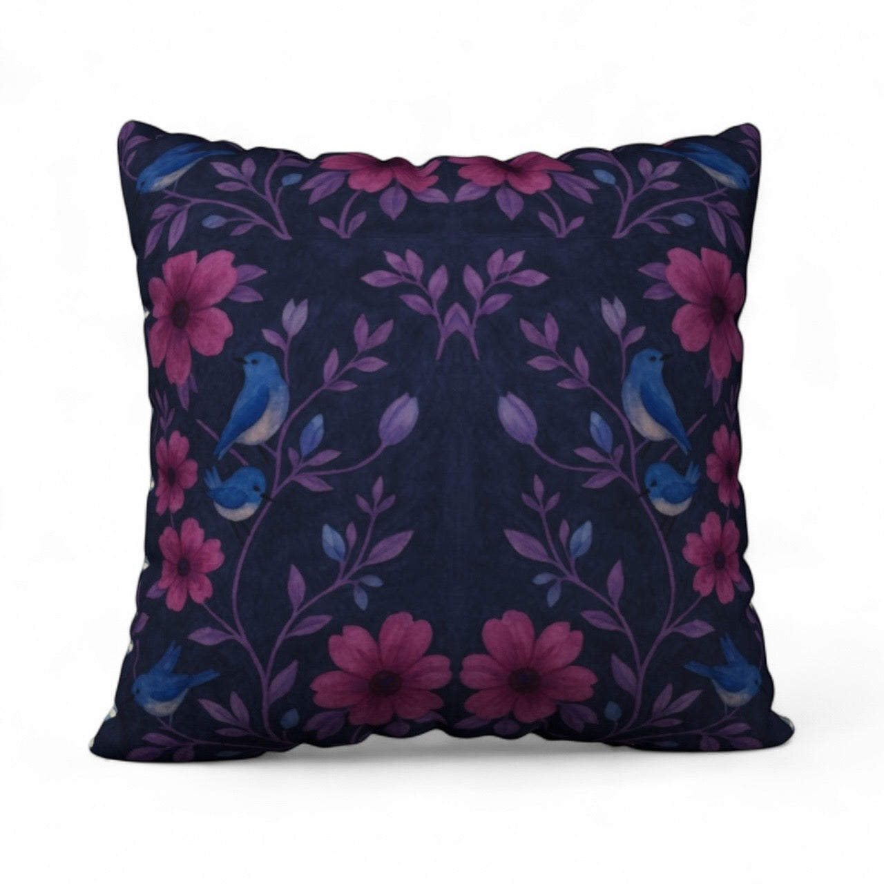 Songbird Bloom Plum 22 x 22 Pillow Cover