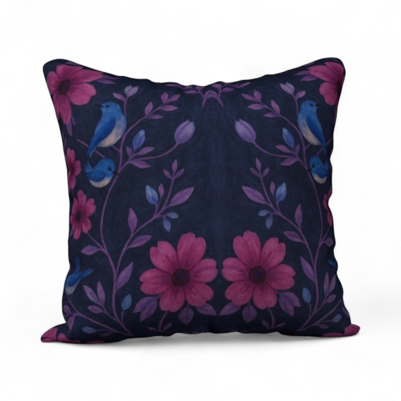 Songbird Bloom Plum 18 x 18 Pillow Cover