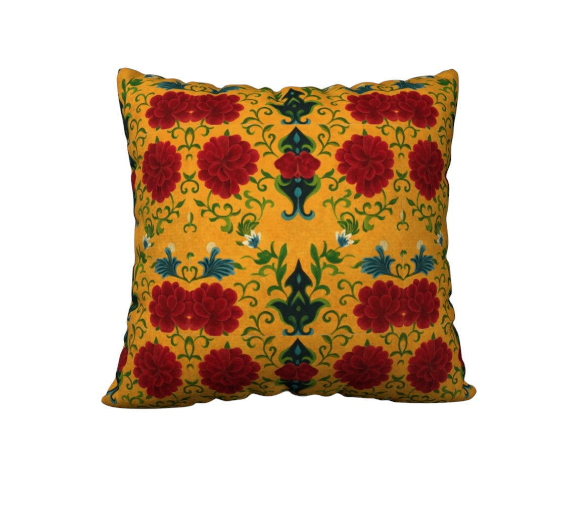 Marquesa Floral Golden 22 x 22 Pillow Cover