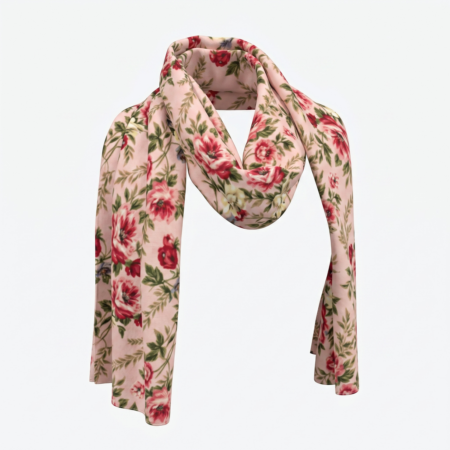 Rose Trellis Silk Long Scarf
