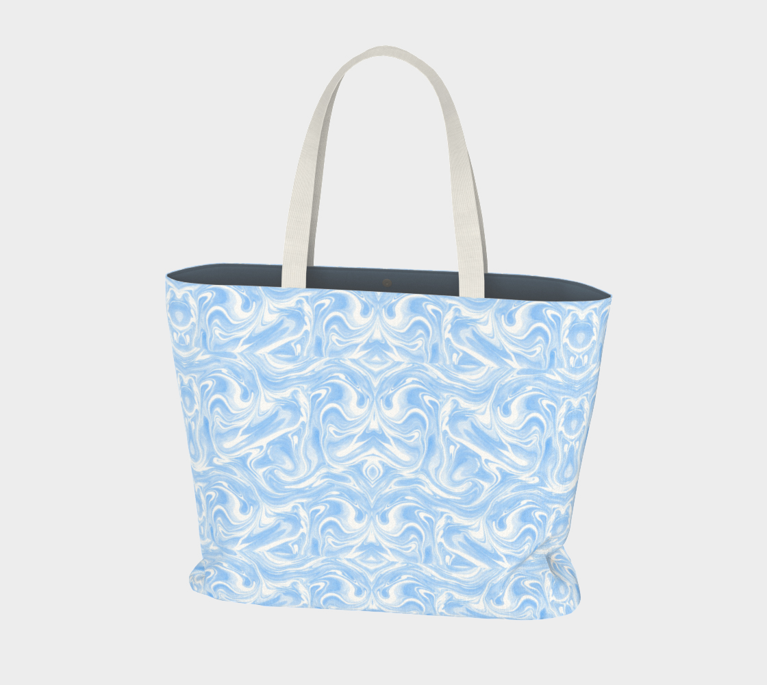 Blue Sky Swirl Canvas Tote Bag