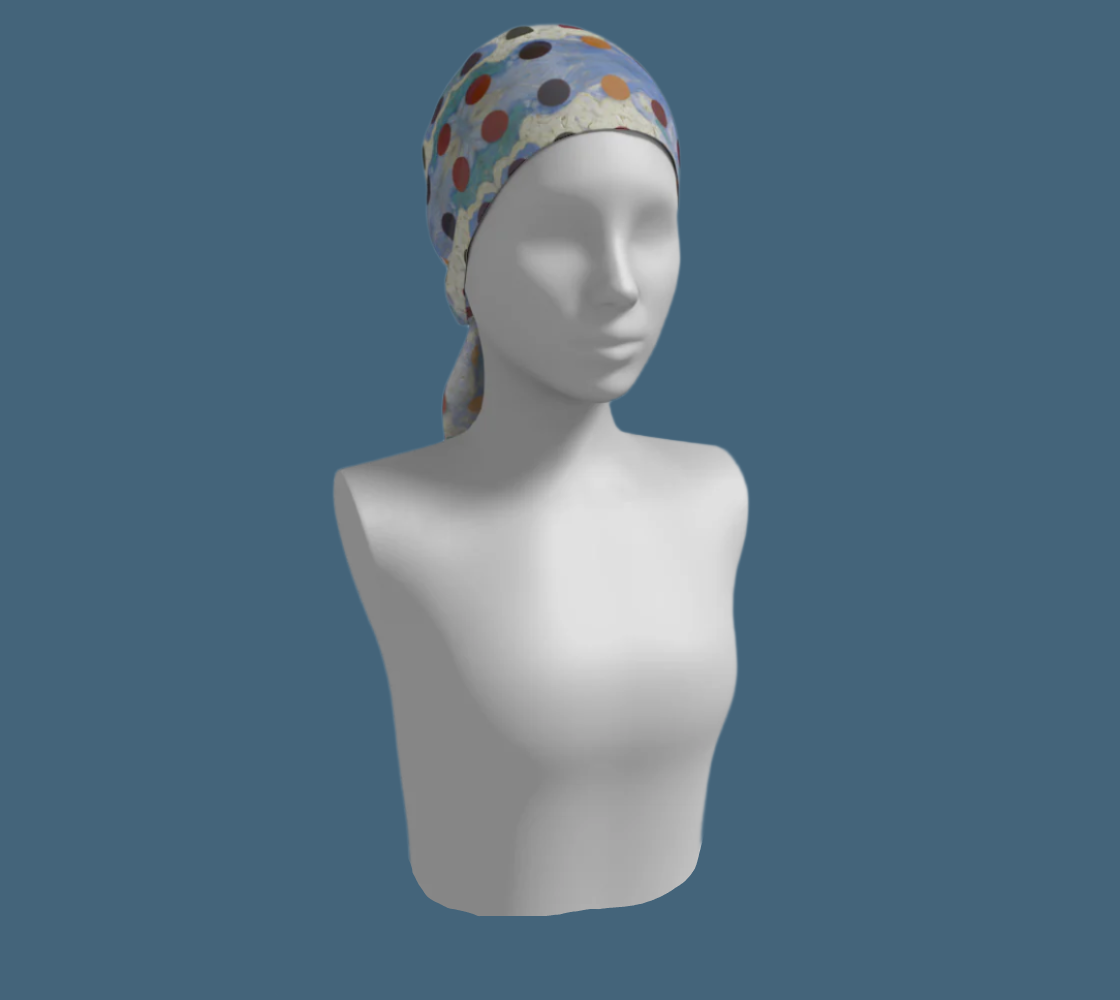 Blue Skies Silk Long Scarf