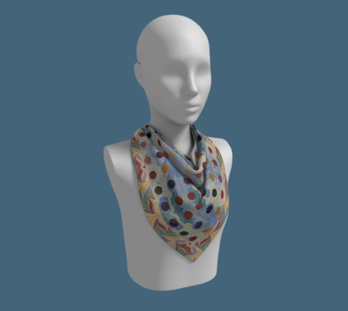 Blue Skies Silk Square Scarf