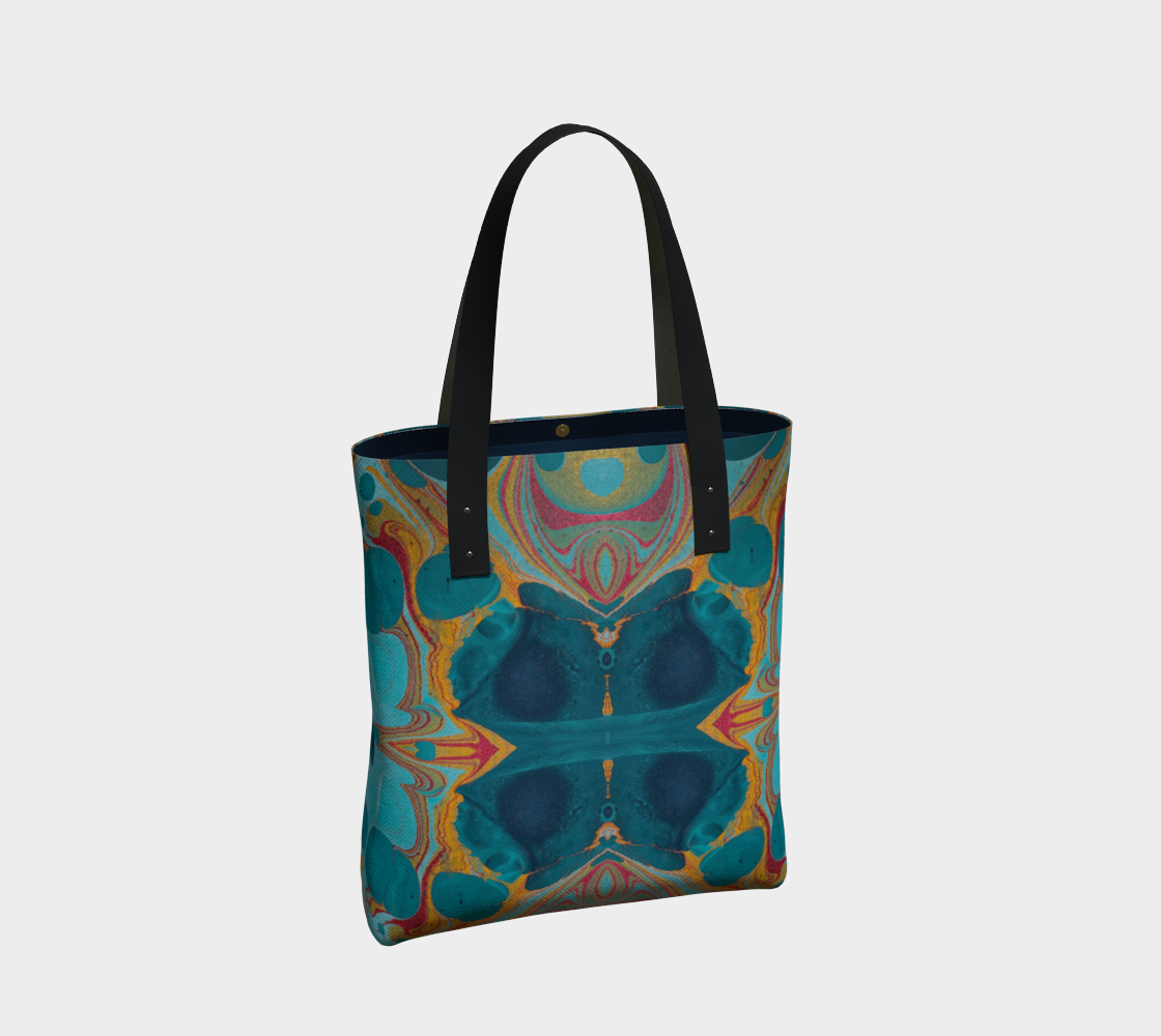 Gilded Currents Butterfly lined urban Tote Bag