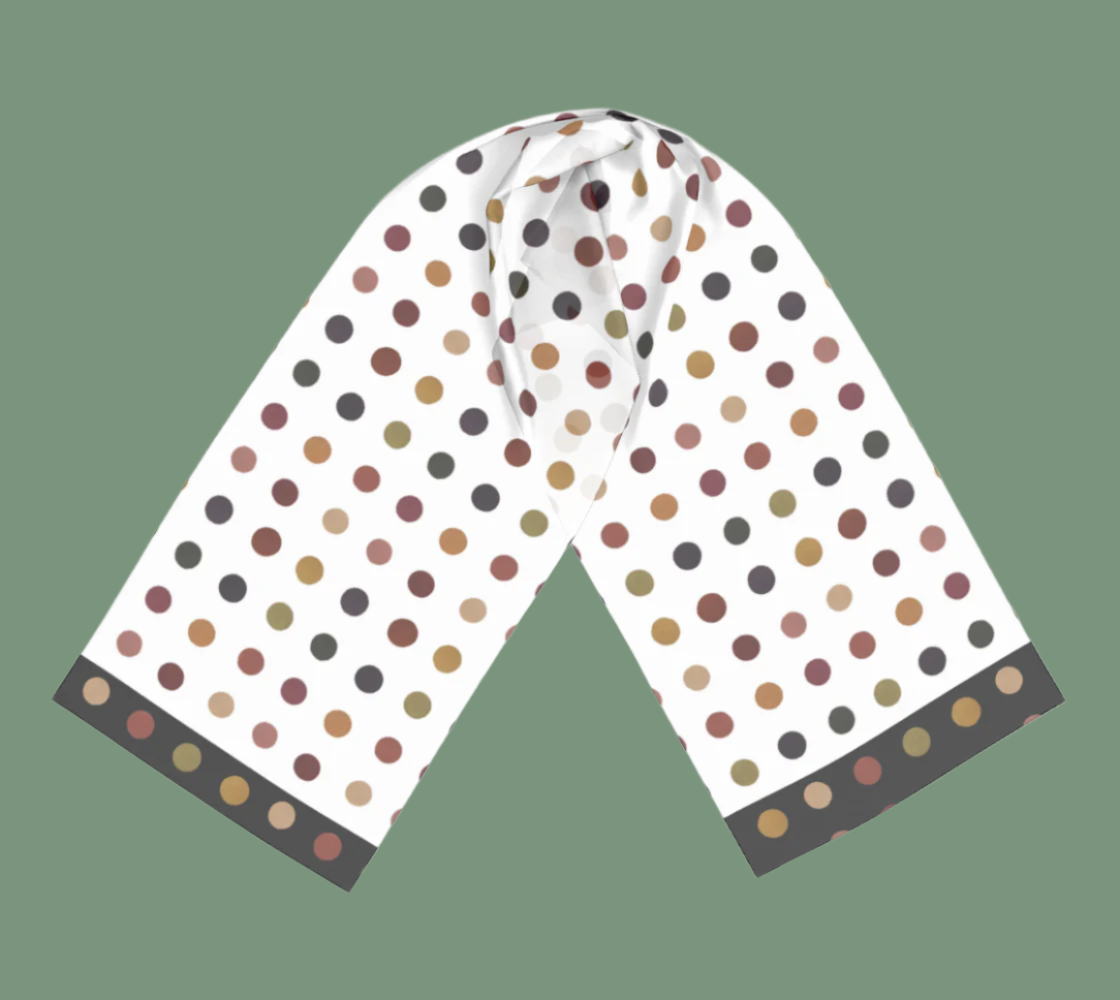 Sweet Spots Long Silk Scarf