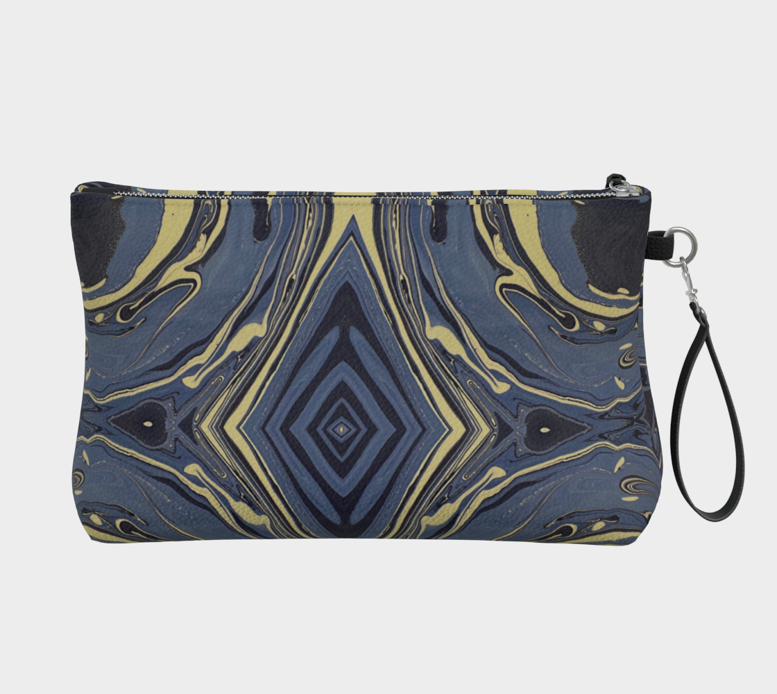 Mendocino Blues Diamond Vegan Leather Clutch