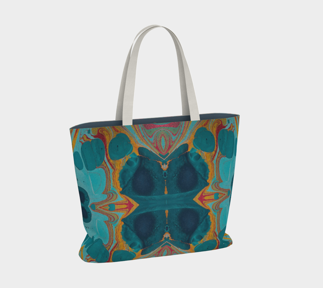 Gilded Currents Butterfly Tote Bag
