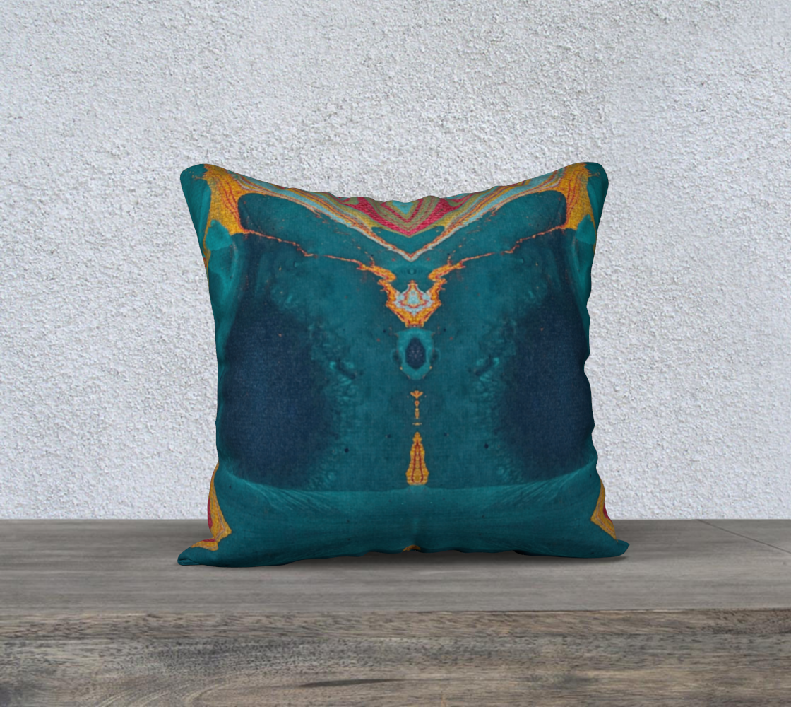 Gilded Peacock 18 x 18 pillow cover