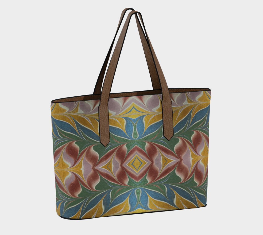 Florentine Flames Vegan Leather Tote Bag