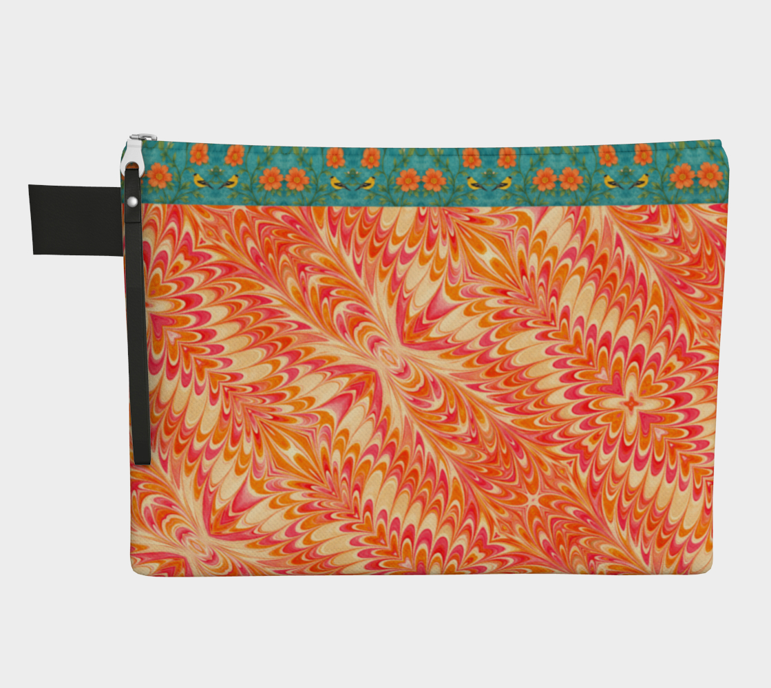 Tangerine Swirl Zipper Carry-all Bag
