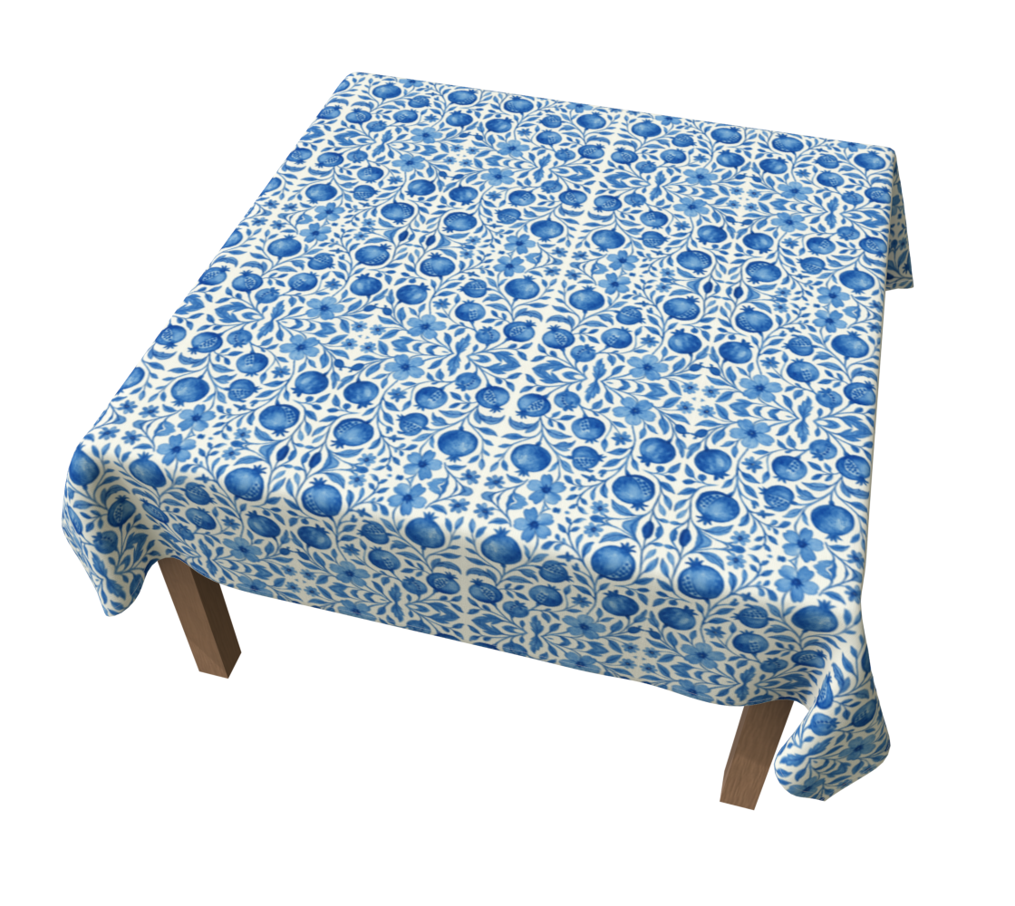 Blue Pomegranate 60 x 60 Tablecloth