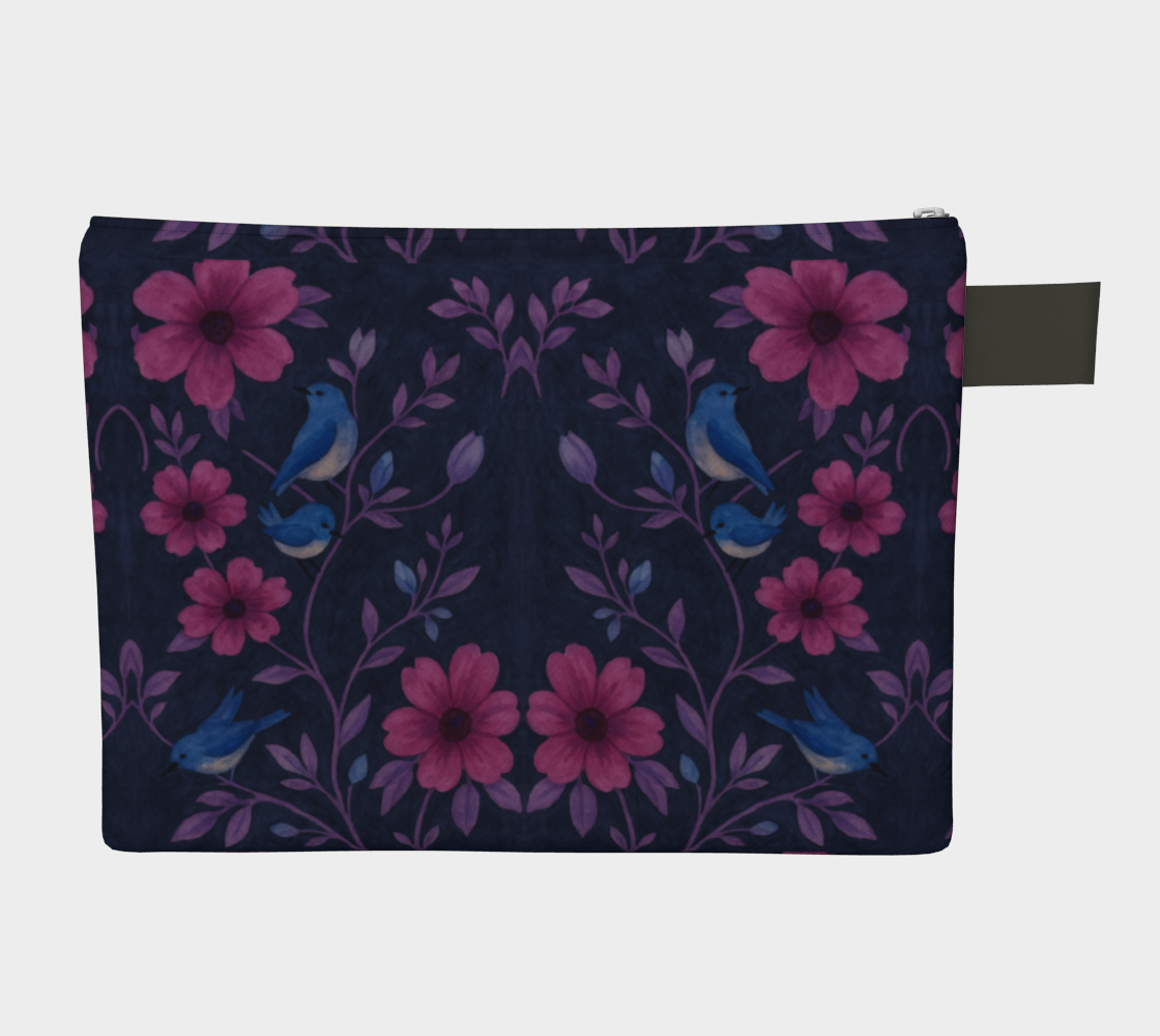 Songbird Bloom Plum Zipper Carry-all