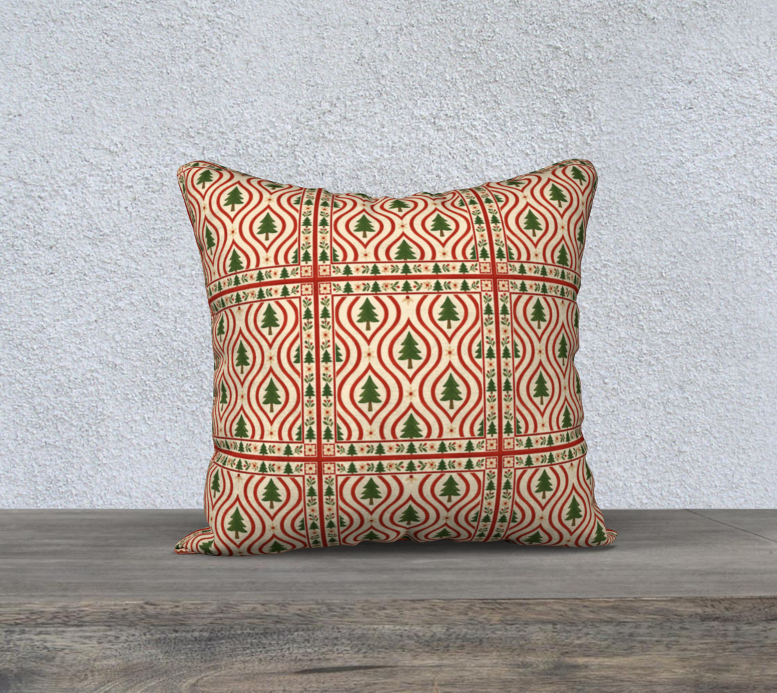 EVERGREEN GLOW BORDER SQUARE 18 X 18 PILLOW
