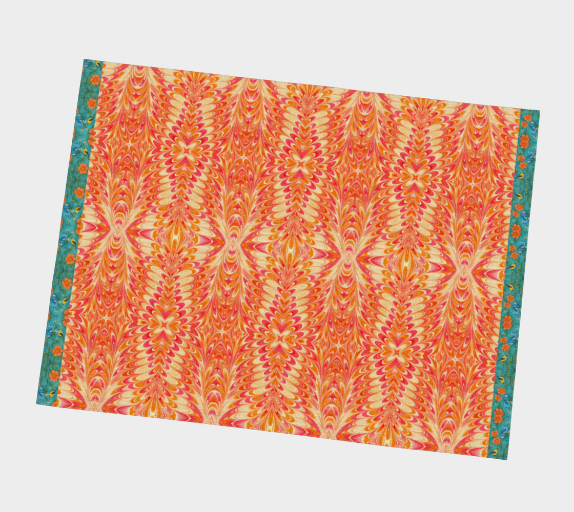 Tangerine Swirl with Border Placemats