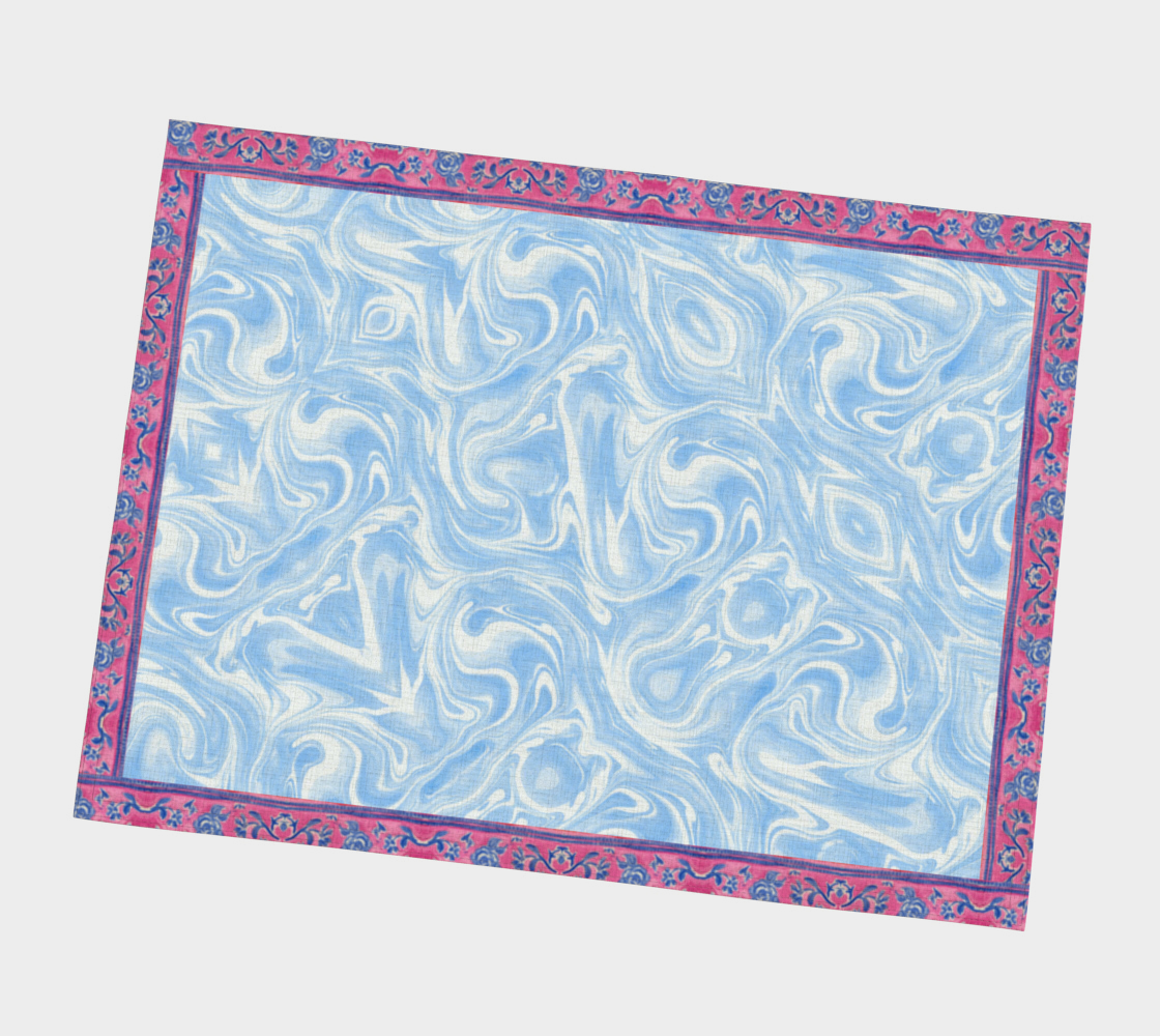 Blue Sky Swirl with Border Placemats