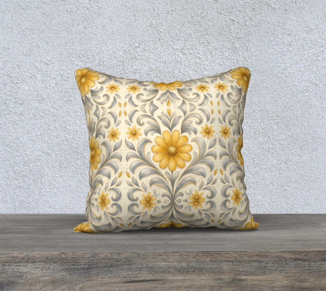 SIlver gardens 18 x 18 pillow