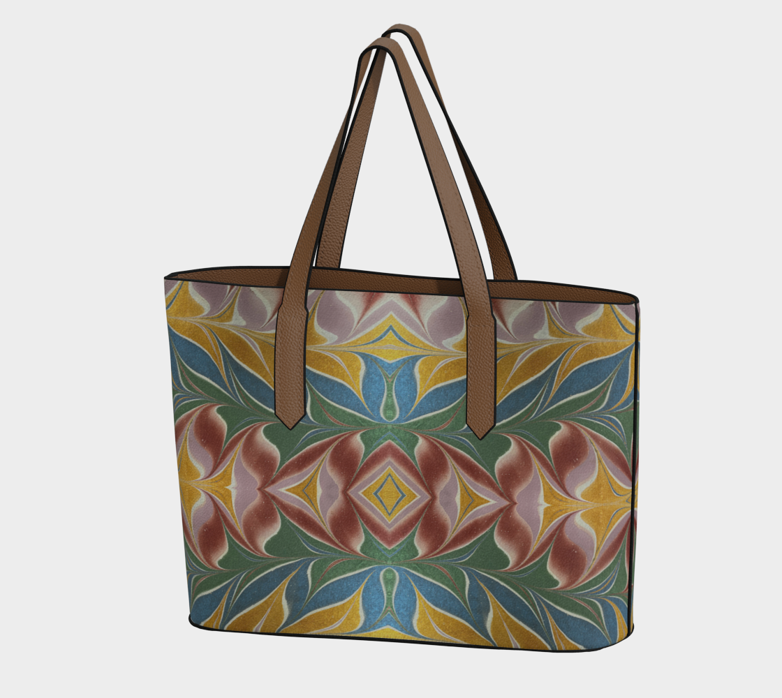 Florentine Flames Vegan Leather Tote Bag
