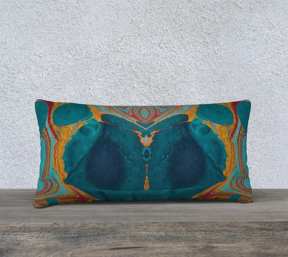 Gilded Peacock 24 x 12 pillow cover