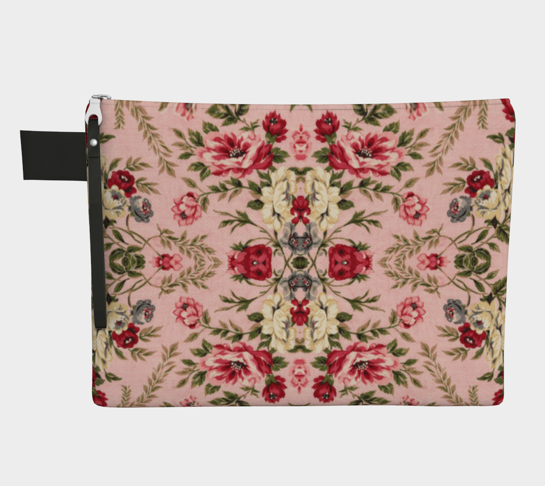 Rose Trellis Zipper Carry-All Bag