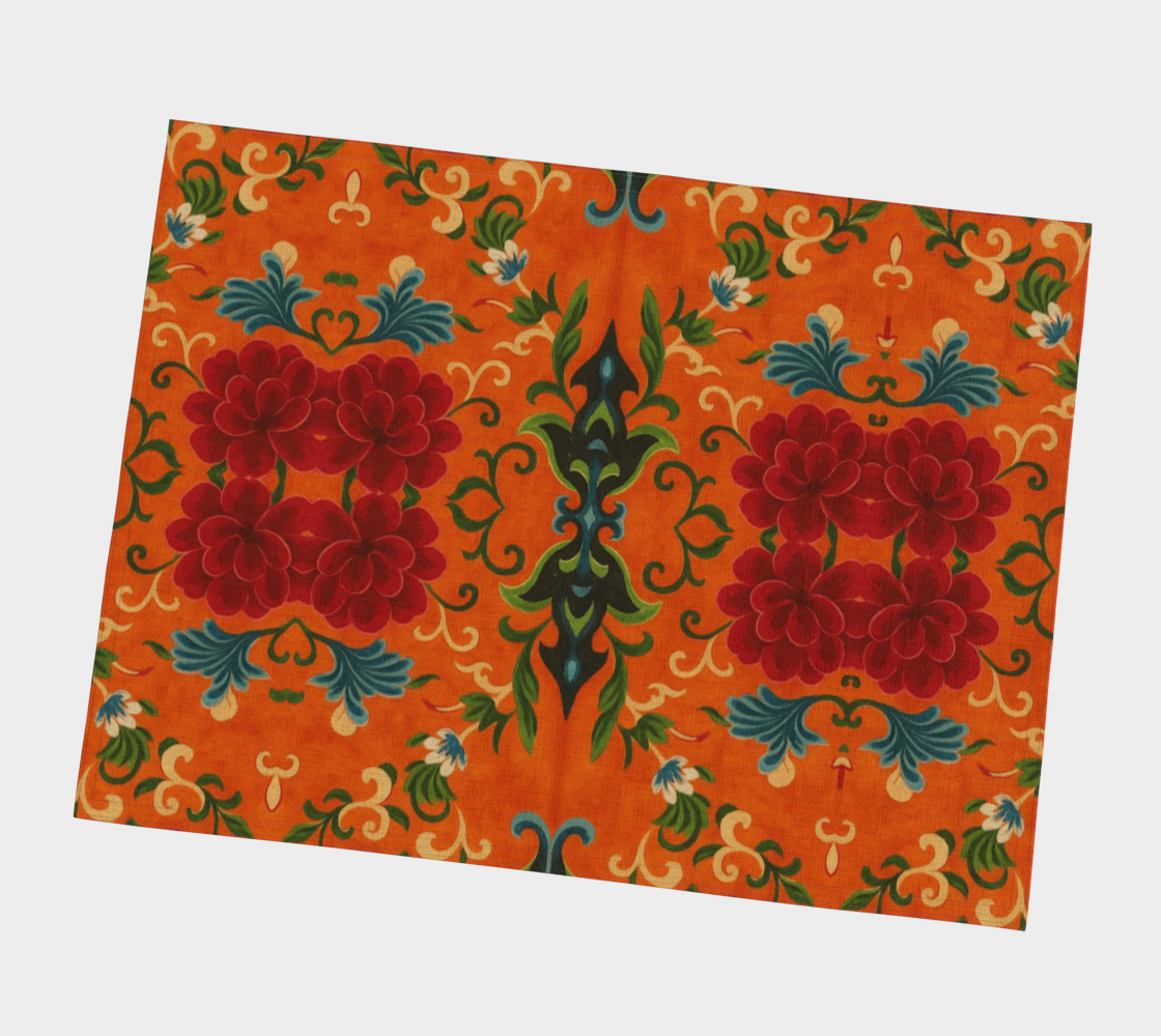 Marquesa Floral Tangerine placemat 2