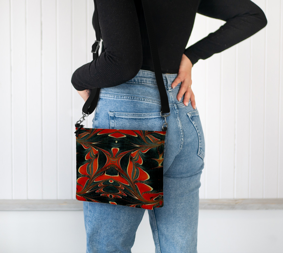 Americana Swirl Vegan Leather Crossbody Bag