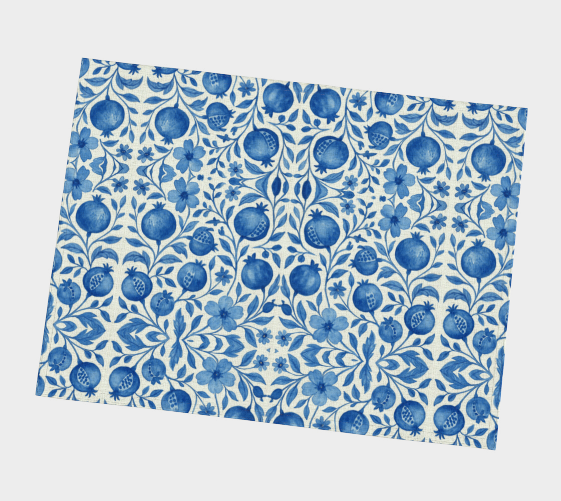 Blue Pomegranate Placemats