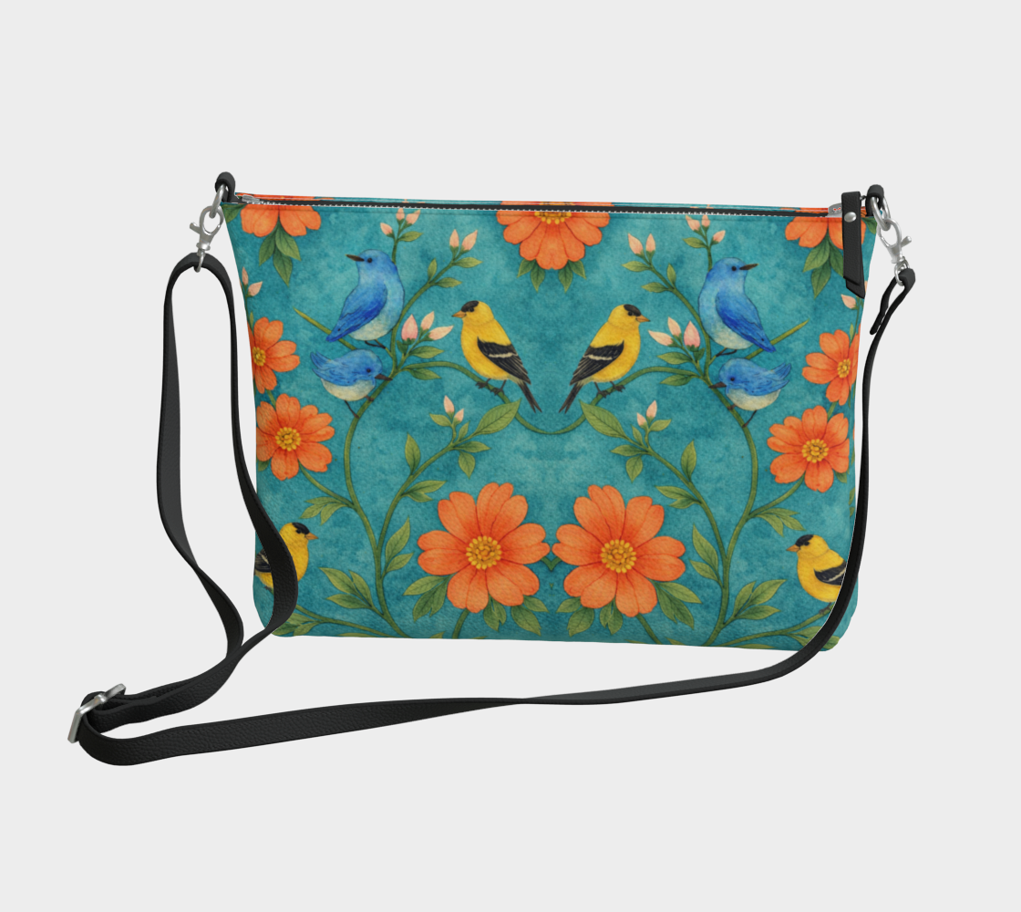 Island Songbird Garden Vegan Leather Crossbody Bag