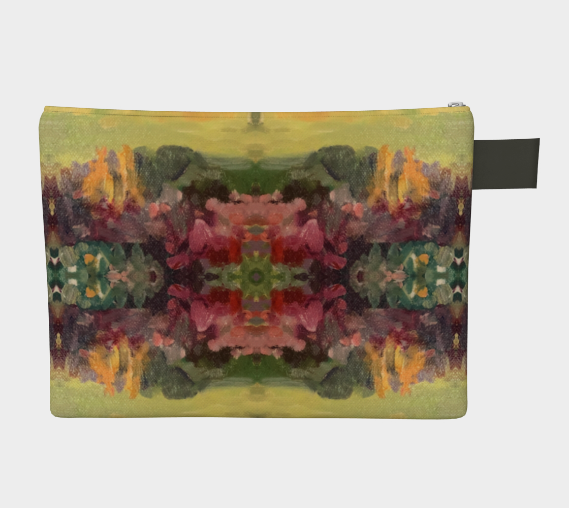 Giverny Gardens Canvas Zipper Carry-all Bag