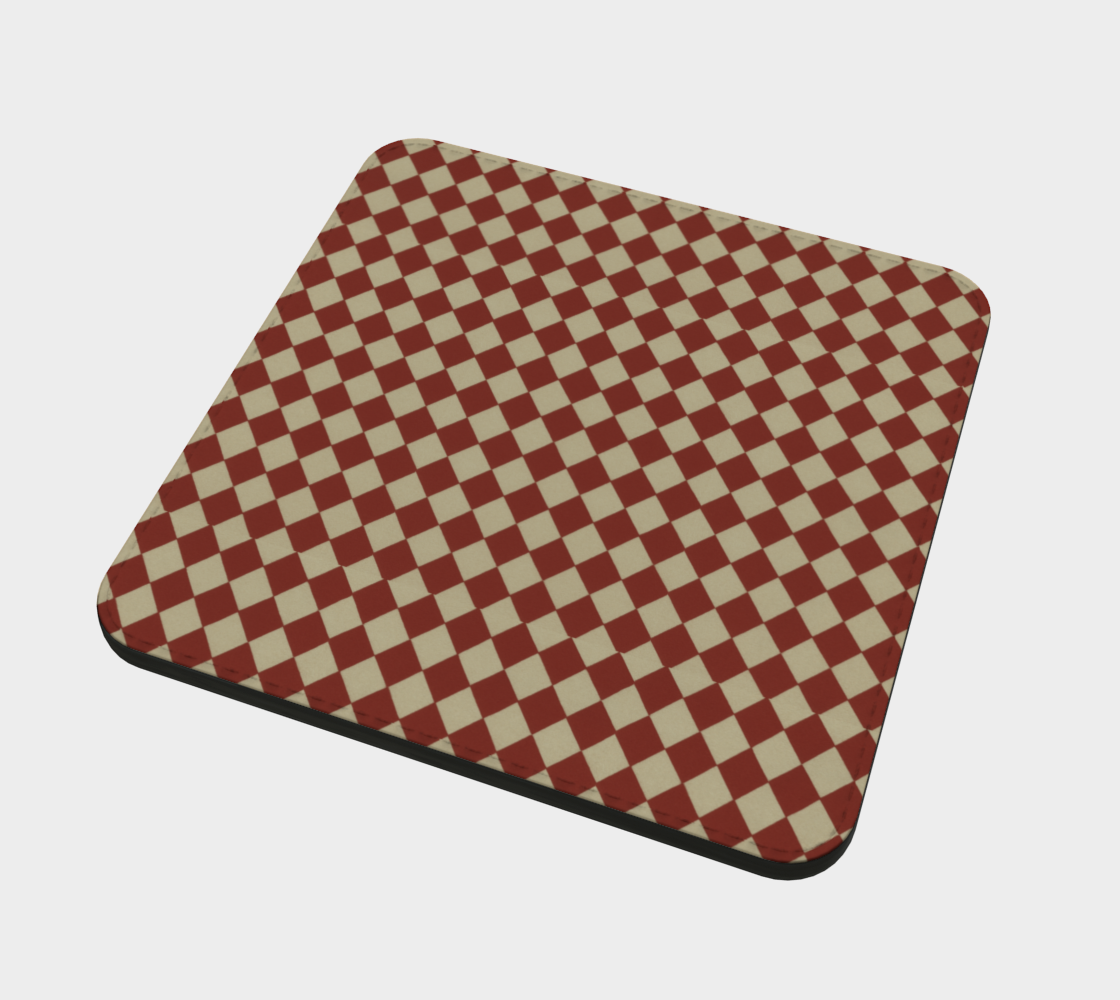 Cranberry Mini Harlequin Coaster