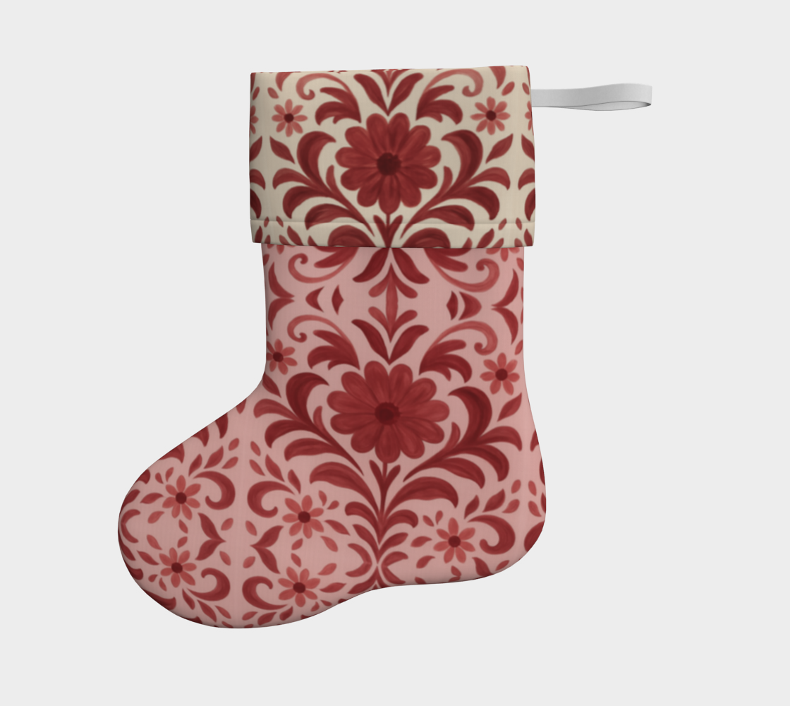 Petite Fleur Red Holiday Stocking