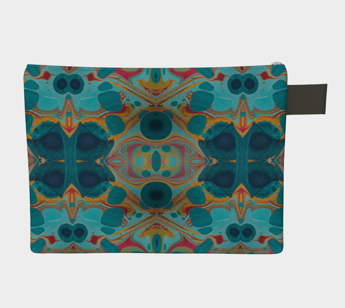 Gilded Currents Butterfly Zipper Carry-all Bag