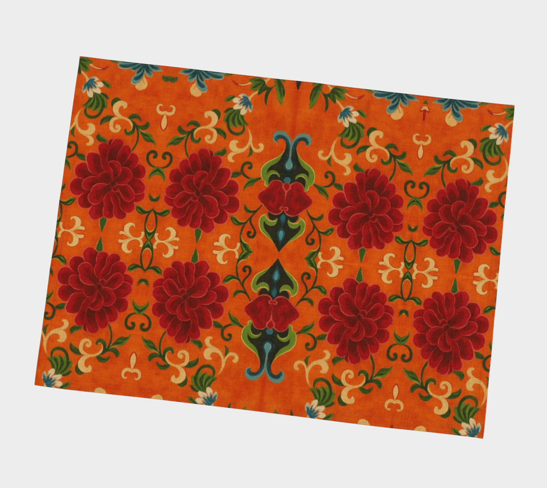 Marquesa Floral Tangerine Placemats