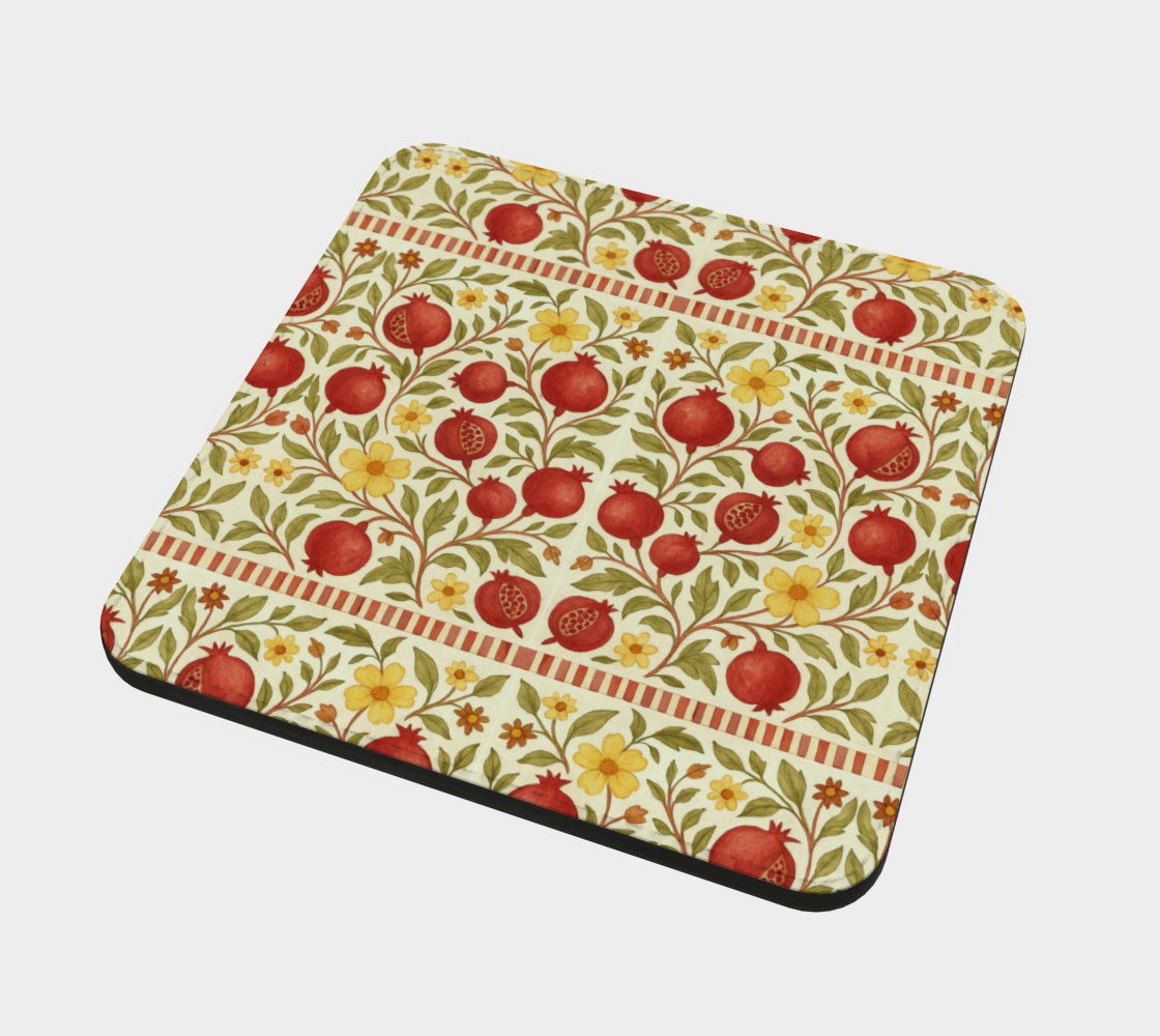 Autumn Pomegranates Coasters