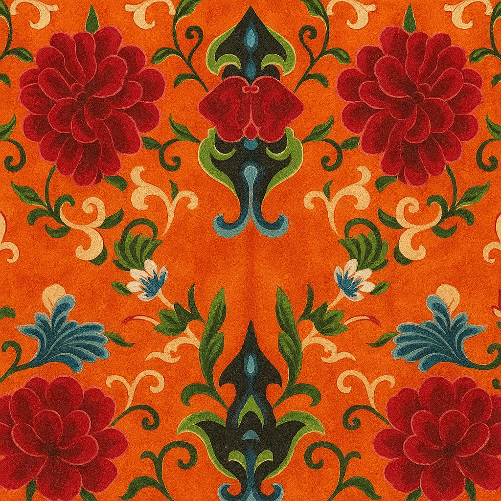 Imperial Peonies Tangerine